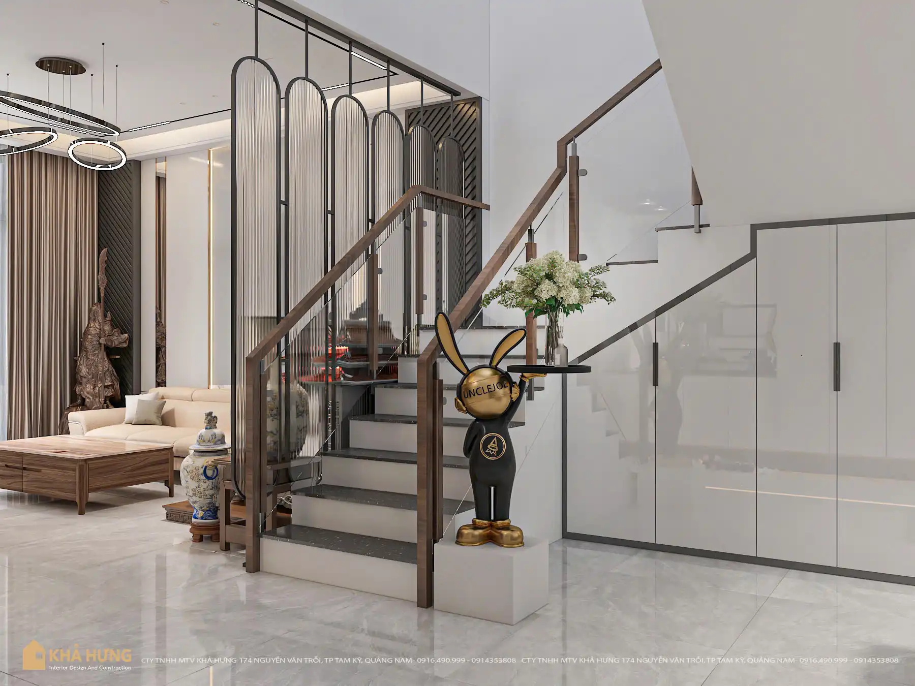 Thiết kế nội thất hiện đại, sang trọng, tiện nghi cho nhà phố – Nội Thất Khả Hưng 