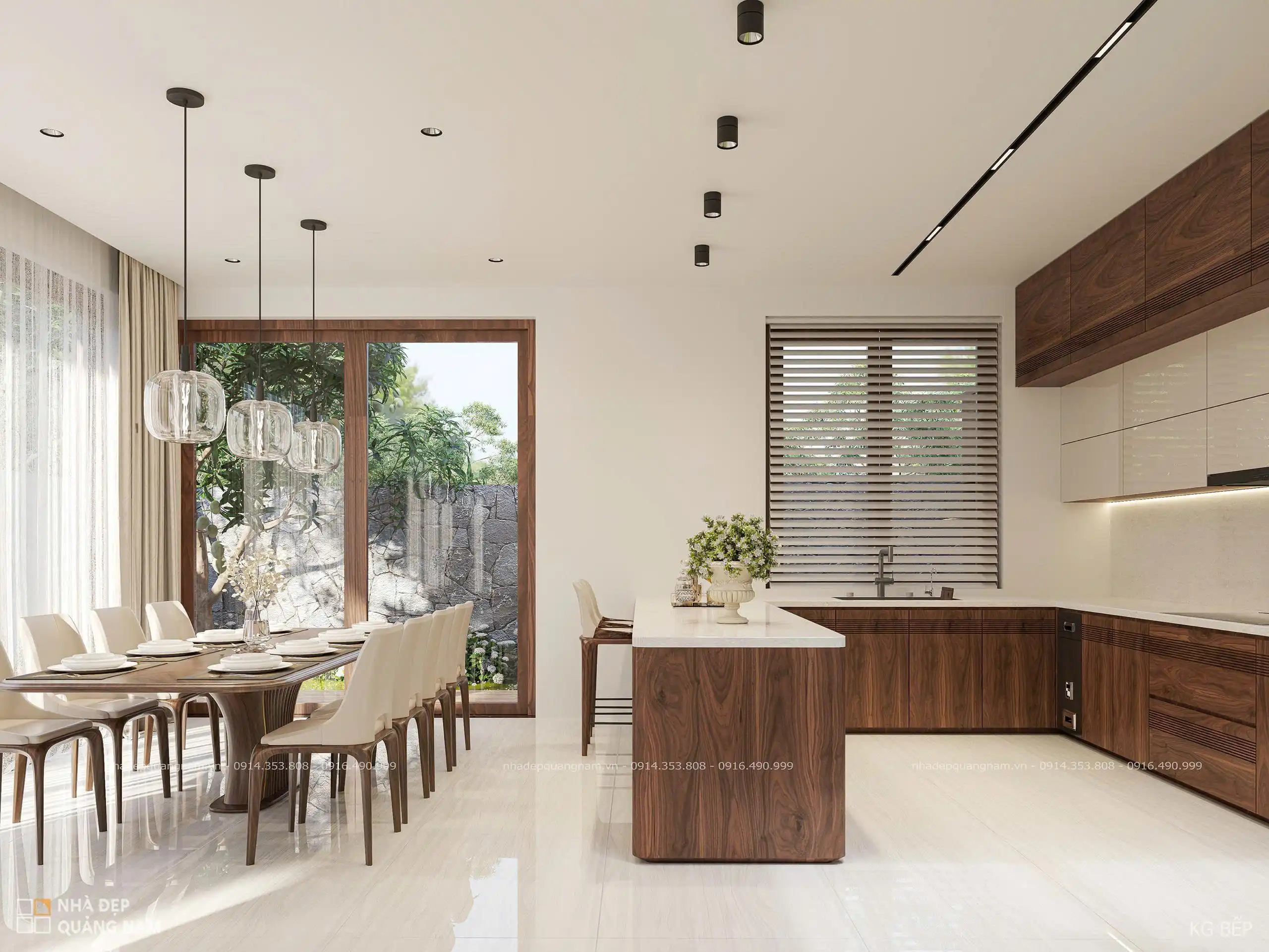Vân gỗ óc chó tự nhiên phản chiếu ánh sáng